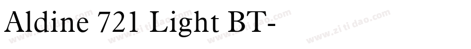 Aldine 721 Light BT字体转换